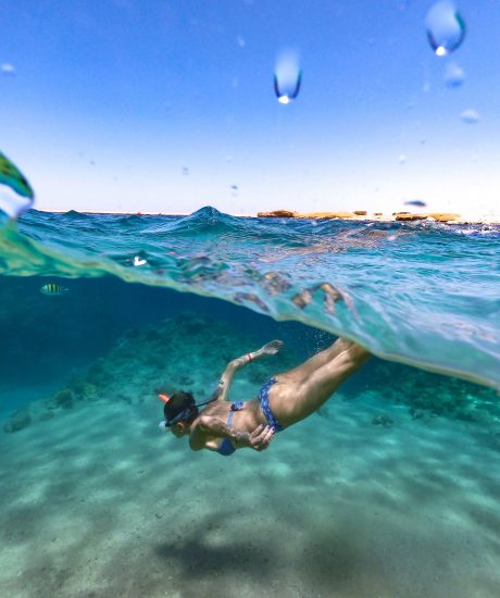 Woman Enjoy Snorkeling In The Red Sea